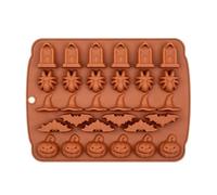 Stampo in silicone per Halloween, a forma di scheletro, riutilizzabili, antiaderenti, con facile rilascio, per caramelle, cioccolato, gelatine, orsetti gommosi, feste e Halloween