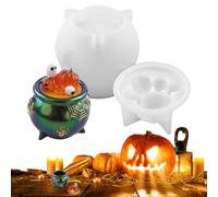 Stampo In Silicone Per Halloween - Stampo Per Casting A Forma Di Calderone | Vassoio Versante In Resina epossidica | Produzione Di Artigianato In Creative In Silicio, Forma Di Alimento Flexibl