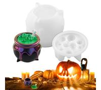Stampo in silicone per Halloween, statua di calderone, riutilizzabile, facile da rilasciare, strumento fai da te per ragazzi, ragazze, bambini, adulti, artisti professionisti, decorazioni per le