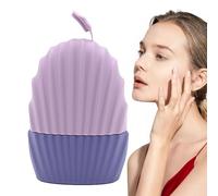 Stampo in silicone per la bellezza del viso, stampo per cubetti di ghiaccio in silicone per viso, massaggiatore per gli occhi, forma di conchiglia, sacchetto per occhi per cubetti di ghiaccio, rullo