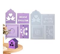 Stampo in silicone per la casa, portacandele in resina epossidica, ornamenti estetici, amore e pace, per Natale, decorazione desktop