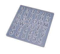 Stampo in silicone per lettere digitali Mini stampi decorativi trasparenti in resina epossidica per collana fai da te orecchini gioielli fare stampi epossidici posacenere in silicone