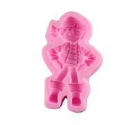 Stampo in silicone per lo styling delle bambole dei pirati, per decorare la torta a forma di bambola dei pirati, 1 pezzo