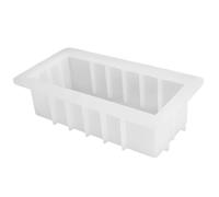 Stampo in silicone per mattoni di ghiaccio, grande vassoio rettangolare per sapone, cioccolato, candele e argilla, antiaderente e robusto, adatto al congelatore e alla lavastoviglie, 29 x 12 x 6,6 cm