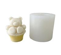 Stampo in silicone per muffin a forma di orso, per realizzare progetti fatti a mano, stampi in silicone per fondere la cera