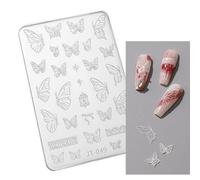 Stampo in silicone per nail art 3D farfalla fiore cristallo resina stampi intaglio stencil modelli artistici unghie strumento per unghie