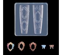 Stampo in silicone per nail art 3D per nail art modello di incisione accurato modello in rilievo strumento per unghie per salone di fascino del chiodo