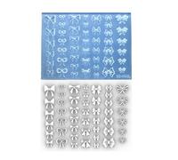 Stampo in silicone per nail art, a tema fiocco, strumento di formazione per manicure, forniture professionali per manicure per varie occasioni