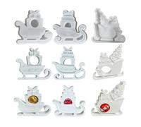 Stampo in silicone per Natale, regalo di denaro, stampi in silicone per Natale, slitta, cioccolato, confezione regalo 3D, stampi per gesso, stampi per colata fai da te per resina epossidica (ABC)