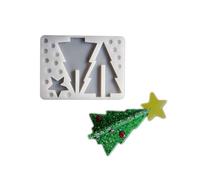 Stampo in silicone per ornamenti a forma di albero di Natale, puzzle 3D, per progetti e valorizzazione di decorazioni per la casa o il bar, stampo in resina a forma di albero di Natale
