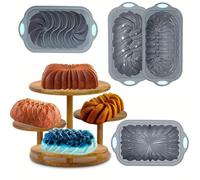 Stampo in silicone per pane e panini, 4 pezzi per torte resistenti al forno, per cibi fatti in casa, per feste e occasioni