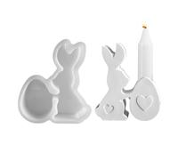 Stampo in silicone per Pasqua, stampo in silicone a forma di coniglio, portacandele, in silicone, per Pasqua, per decorazioni pasquali