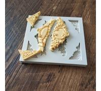 Stampo in silicone per pasticceria, 10 x 9,1 cm, stile retrò europeo, stampo da cucina per fondente, torte, cioccolato, fondente, strumenti da forno, stencil per argilla e gesso, decorazione