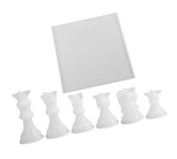 Stampo in Silicone per Pezzi Scacchi 3d, Bianco | Scacchiera e Progetti Fai da Te, Morbido, Non Facile da Rompere, Regalo per Appassionati