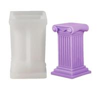 stampo in silicone per pilastri greci - stampo in resina antiaderente flessibile, stampo per candele a pilastro greco antico in silicone resistente al calore | stampi artigianali per produzione di bou
