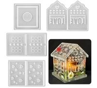 Stampo in silicone per portacandele a forma di cuore, stampi in silicone per case 3D,Stampo per candelabro in resina epossidica, stampi per candele fai da te,stampi in silicone per gesso(10x10x13cm)