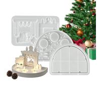Stampo in Silicone per Portacandele Casa Forma Riutilizzabile Casetta | Stampo in Resina Candeliere Festivo Per Gesso Cemento Casa Soggiorno Camera da Letto Corso d'Arte