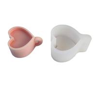 Stampo In Silicone Per Portacandele Realizzare Tazza Candela Stampi In Resina A Forma Cuore D'amore Barattolo Stoccaggio Ornamento Artigianale Decorazioni La Casa Nozze Stampi