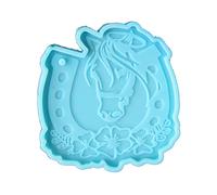 Stampo in silicone per portachiavi a ferro di cavallo in resina epossidica per collana e ciondolo in resina epossidica