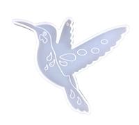 Stampo in silicone per portachiavi a forma di colibrì, con foro, portachiavi fatto a mano, regalo di San Valentino, regalo di compleanno, gioielli con co