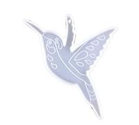 Stampo in silicone per portachiavi a forma di colibrì, con foro, portachiavi fatto a mano, regalo di San Valentino, regalo di compleanno, gioielli con co