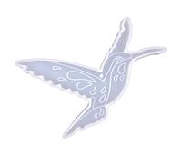 Stampo in silicone per portachiavi a forma di colibrì, con foro, portachiavi fatto a mano, regalo di San Valentino, regalo di compleanno, gioielli con co