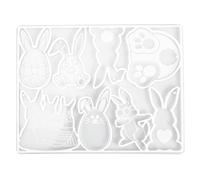 Stampo in Silicone per Portachiavi Coniglio e Uovo di Pasqua | Pendenti e Portachiavi, Facile da Pulire e Riporre, Dettagli Adorabili e Design Creativo