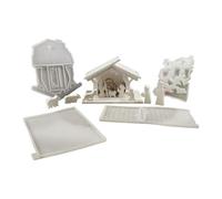 Stampo in silicone per presepe, stampo in resina per presepe, set di per presepe in resina, decorativi per presepe, stampo per la casa cattolica della Sacra Famiglia, stampo decorativo