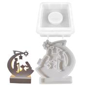 Stampo in silicone per presepe - Stampo per candele per fai da te, in resina di Gesù famiglia - Stampo in silicone natalizio facile da sciogliere, stampo per candele antiaderente, stampo sicuro per