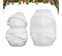 Stampo in silicone per pupazzo di neve, forma per resina epossidica e argilla di stampaggio, stampo in silicone 3D, per pupazzo di neve, per le creative invernali, per torte e saponi nuziali