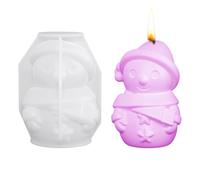 Stampo In Silicone Per Pupazzo Di Neve Per Resina Epossidica Polimero | Forma 3D Natalizia Per Pupazzo Di Neve Per Candele Per Vacanze, Casa, Artigianato, Torta, Sapone, Matrimo