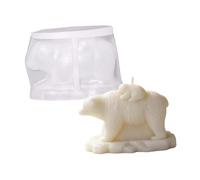 Stampo in silicone per realizzare candele profumate per mamma e bambino ' orso settentrionale con rilasci facili e materiali per uso alimentare Stampo dettagliato per candele per animali