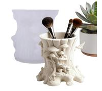 Stampo in Silicone per Resina,a Forma di Tronco d'Albero con Funghi a Rilascio Facilitato | Silicone per Resina Epossidica - per Portacandele, Vaso, Portavaso, Contenitore, Home Decor, Artigianato