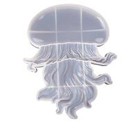 Stampo in silicone per resina marina Sottobicchieri a forma di medusa fatta a mano, motivo lago artificiale, decorazione per la casa, specchio per il bagno, grande