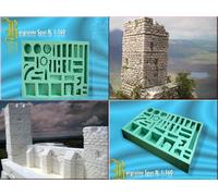 Stampo in silicone per rovina di castello, scala N