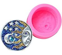 Stampo in silicone per sapone con sole luna e stelle, per sapone e sapone fatto a mano, per bar lozioni, bombe da bagno, gesso di Parigi, resina