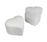 Stampo in silicone per scatole di immagazzinaggio a forma di cuore e pratico contenitore a forma di cuore Custodia pratica in silicone Stampo flessibile per gli appassionati