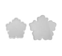 Stampo in silicone per sottobicchiere a forma di fiore da 2 pezzi. Stampo