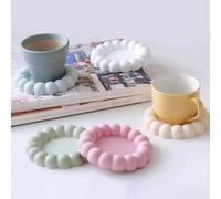 Stampo in silicone per sottobicchieri a bolle, vassoio per piatti, tampone struccante, gesso, colata in resina epossidica, stampo per specchi L,S,Set da 2 pezziSilicone