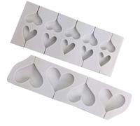 Stampo in silicone per stampi per lecca-lecca a forma di cuore da 2 pezzi