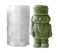 Stampo in silicone per - stampo 3D per candela di Natale, festivo a forma di soldato | Forma creativa per produzione di, produzione di sapone, fondente, argilla e