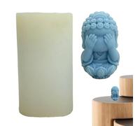 Stampo in silicone per statua di Buddha, stampo in silicone per statua di Buddha,Stampo in silicone riciclabile | Non ascoltare, parlare o guardare, artigianato in resina per la fabbricazione ar