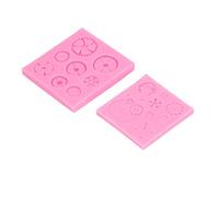 Stampo in silicone per torta con ingranaggi da 2 pezzi, stile punk, resistente alle alte temperature, con ingranaggi, per fondente, per dessert al cioccolato fai da te