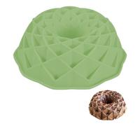 Stampo in Silicone per Torte, 23 cm Teglia per ciambellone in Silicone, Stampo per Ciambella Cake Molds, Stampo Gugelhupf per la Preparazione Della Torta Mousse di Pane, Verde