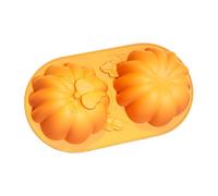 Stampo in silicone per torte, a forma di zucca, stampo per fondente a 2 cavità, per panettieri domestici, istruttori di lezioni di cioccolato, Halloween, prodotti da forno