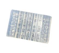 Stampo in silicone per unghie, accessorio per dessert, motivo orso, decorazione in silicone per vari tipi di unghie, motivo: orso dolce e fiocco