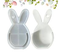 Stampo in silicone per uova di Pasqua, a forma di coniglietto, facile da rilasciare, per resina epossidica, decorazione per la casa, progetti artistici per feste e principianti