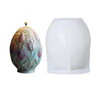 Stampo in silicone per uova di Pasqua - morbido stencil polimero ovale, base per dessert a tema, struttura artistica in ghisa | Forma a secondaria per celebrazioni che possono essere utilizzate