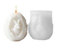 Stampo In Silicone Per Uova Di Pasqua,Riutilizzabile Con Distacco Facile - Stampo Per Candele E Coniglietto Pasquale | Per Cera Resina Gesso Decor Casa Progetti Art Adulti Principianti