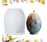 Stampo in silicone per uova di Pasqua - Stampo in silicone riutilizzabile per candela di Pasqua | Stampo in resina per uova di Pasqua fai da te | Release Easy Release Epoxy Resin Casting Stampo per il